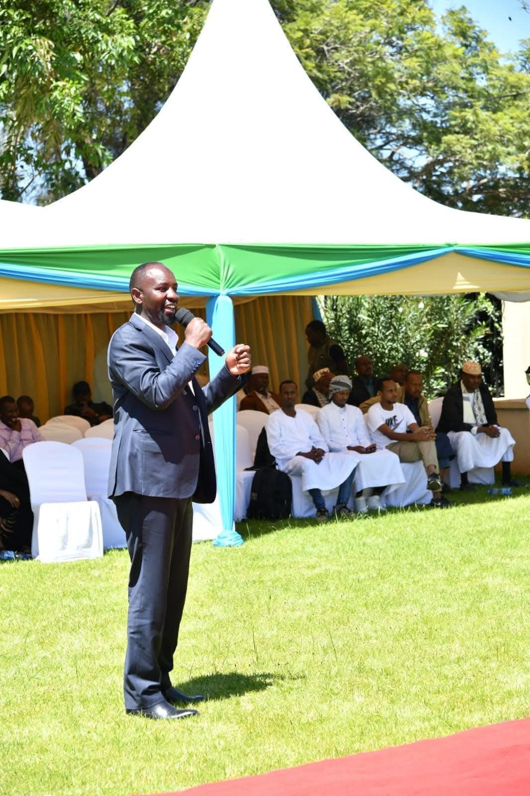 Wahome Koinange addressing a gathering